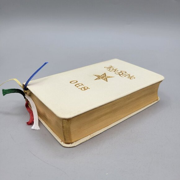 Vintage Holy Bible Order of the Eastern Star 1941 Edition Ribbons Original Box - Picture 3 of 11